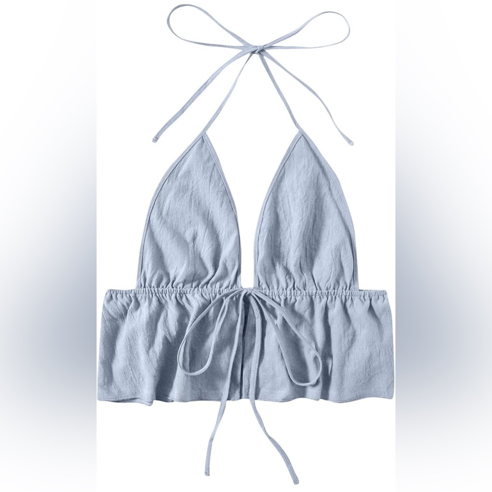 Light Blue Halter Top